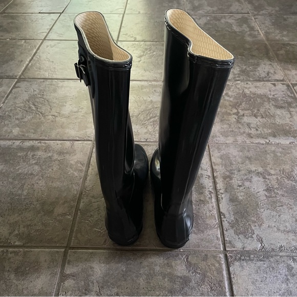 Hunter Original Gloss Black Boots . US 8M 9F Euro 40-41 UK 7 - Picture 4 of 10